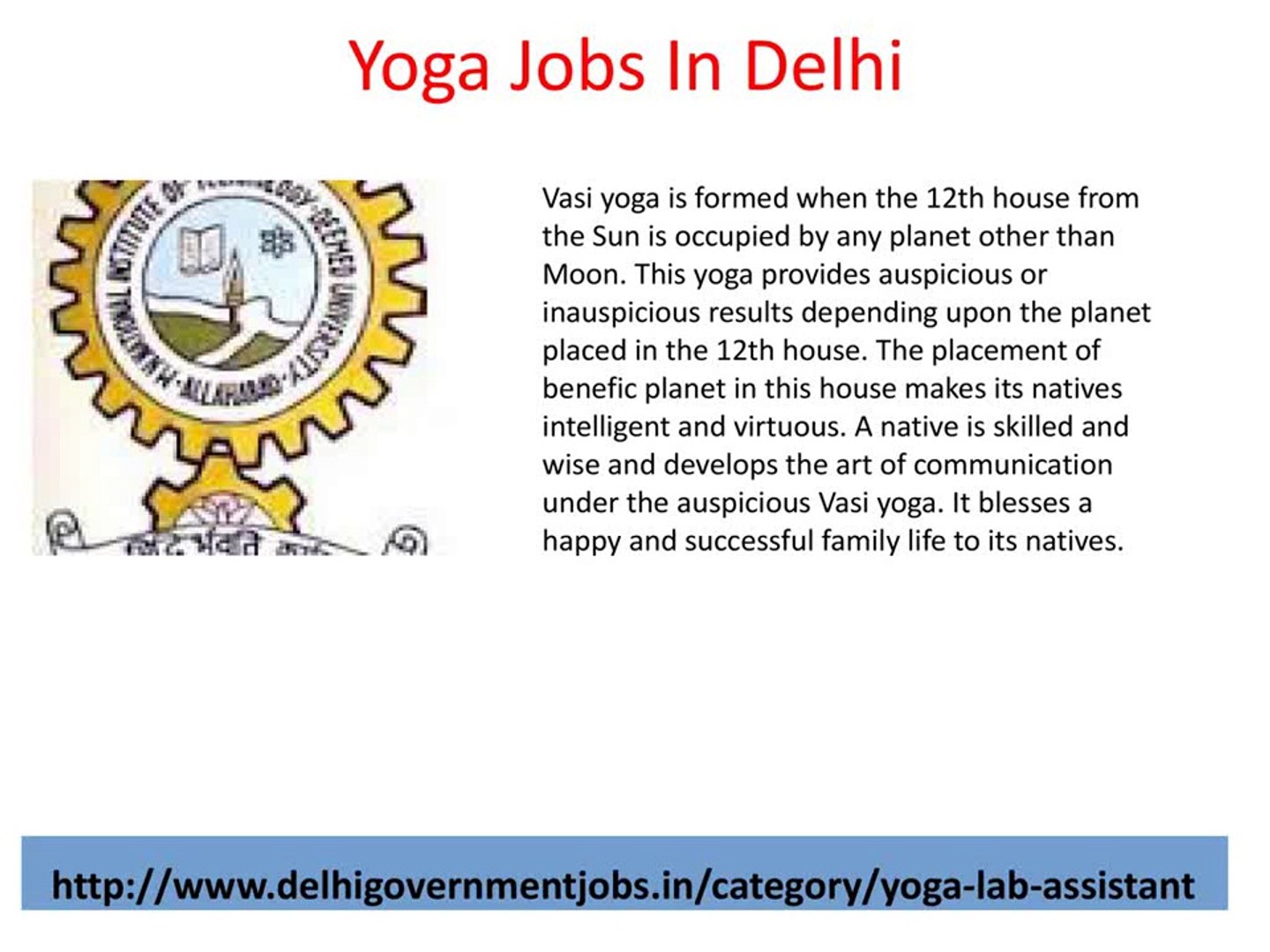 Yoga Government Jobs