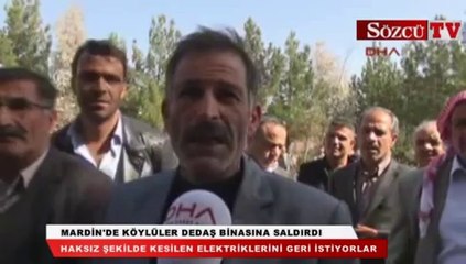 Mardin'de köylüler DEDAŞ binasına saldırdı