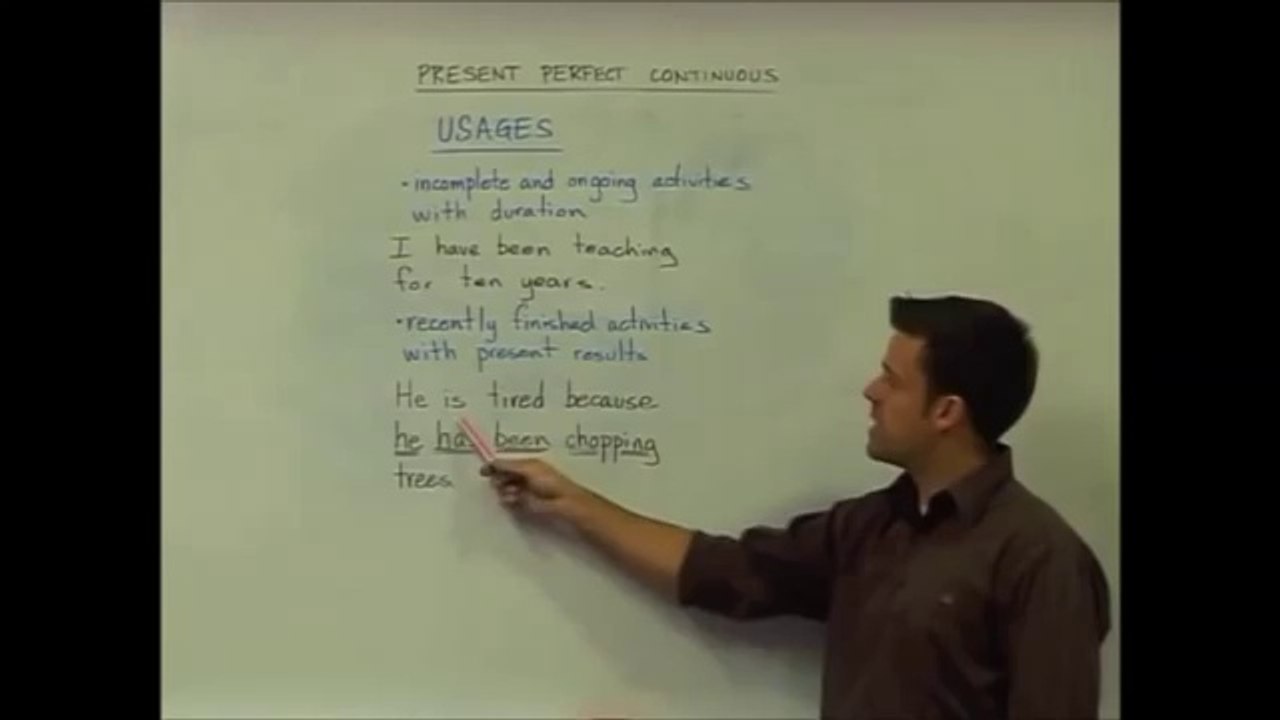 English Grammar - Present Perfect Continuous - Usage