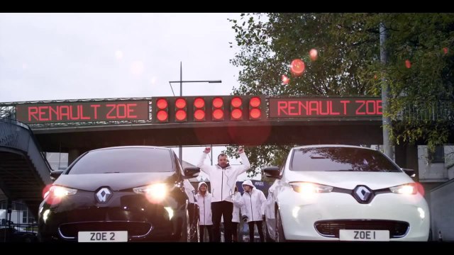 Renault ZOE Electric Cars Race on a Giant London Scalextric