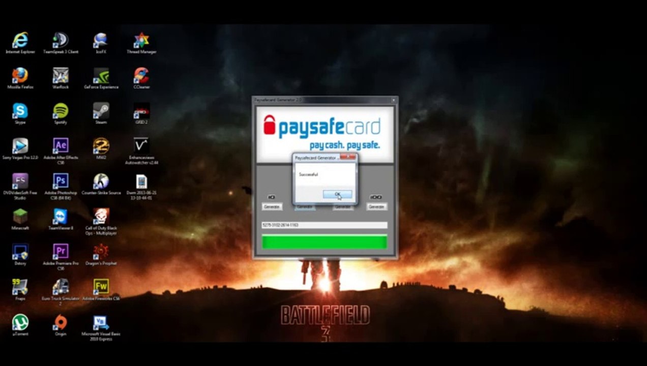 Paysafecard Generator working Feb 2014