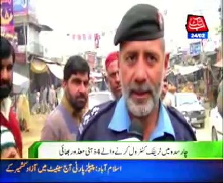 4 Mentally disabled brother traffic control in Charsadda
