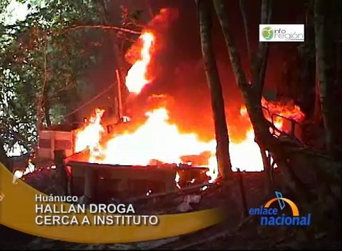 En Huánuco, hallan tres laboratorios de droga cerca a instituto en el Valle del Monzón.