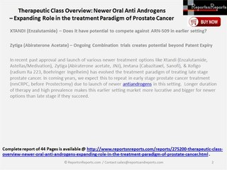 Therapeutic Class Overview Newer Oral Anti Androgens