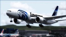 FS2004 - FS9 EgyptAir Boeing 777-300ER At Zurich ( HD )