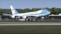 FS2004 - FS9 Air force one Visit Seattle Tacoma Airport ( HD )
