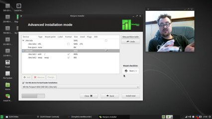Manjaro 0.8.9 Install to External HD