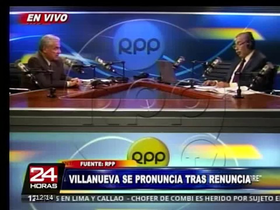 Ollanta Humala aceptó renuncia del premier César Villanueva (2/2)