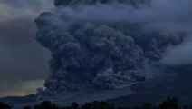 Volcano Eruption Creates Tornados - Sinabung Volcano, Indonesia