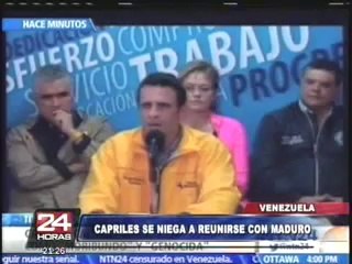 Tải video: Crisis en Venezuela: Capriles niega reunirse con Maduro pese a protestas (1/2)