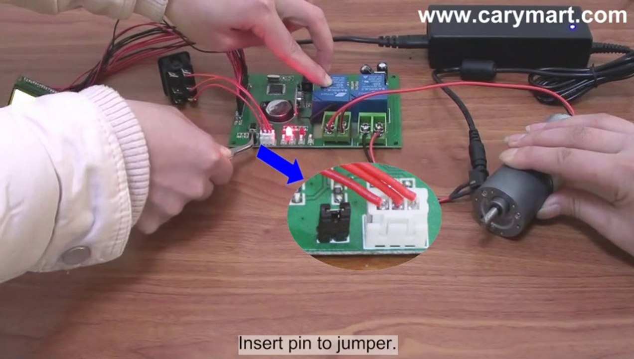 Remote Control DC Motor by Digital Tube Display Circuit Board