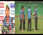 Bangladesh players sweat it out at nets