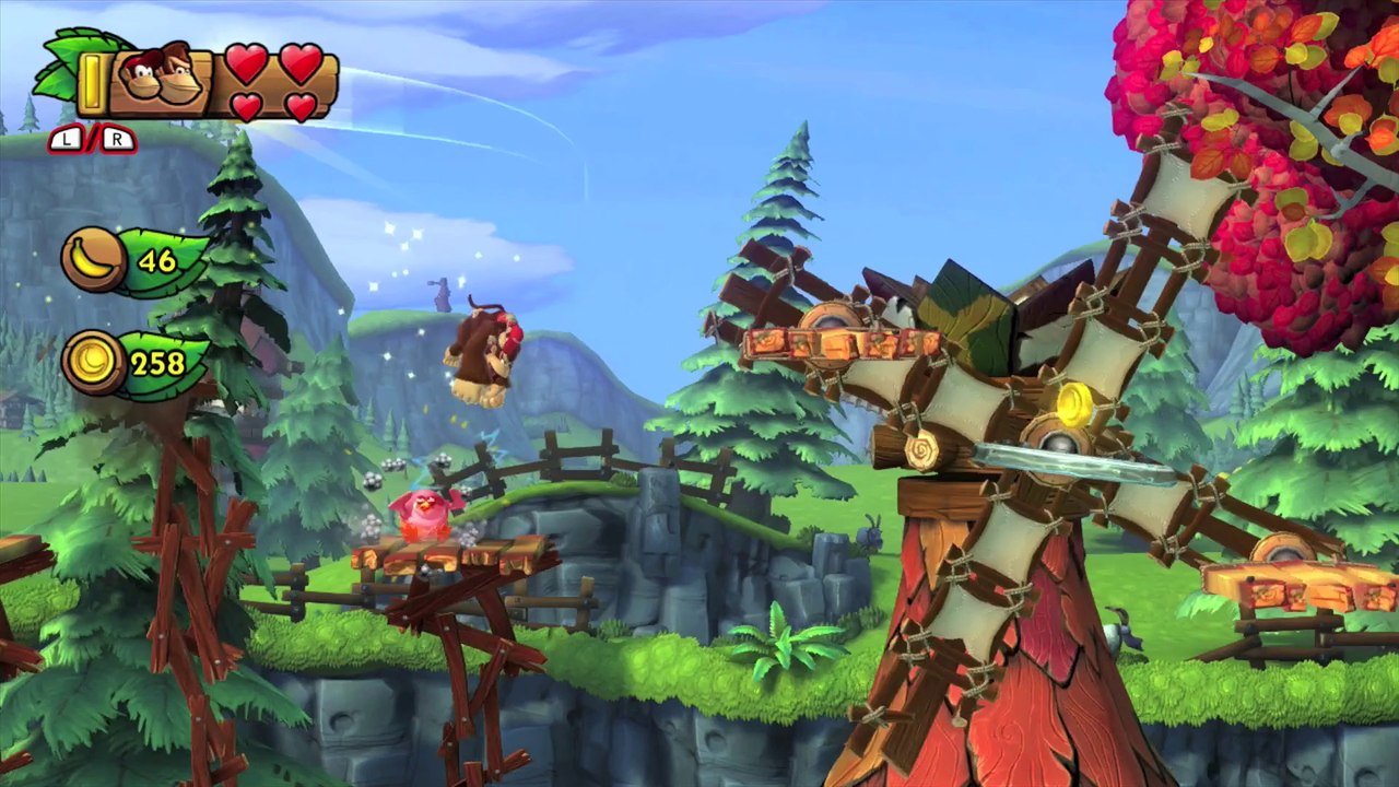 Donkey Kong Country: TF. Molinos molones 2-1 - Gameplay - 100% puzzles y letras