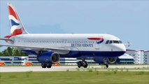 FSX British Airbus A320 London City Landing ( HD )