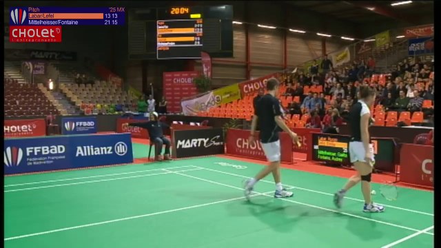 Championnats de France Cholet 2014 1/2 finale double mixte