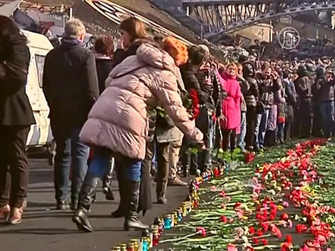 Новое видео стрельбы милиции по активистам в Киеве