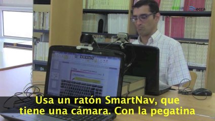 Alumno con parálisis cerebral estudiando con el Sistema ECCA