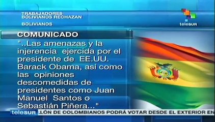 Video herunterladen: Trabajadores bolivianos respaldan al pdte. Nicolás Maduro