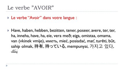 Learn French # Verbe AVOIR = Indicatif = Imparfait