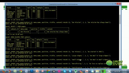 15. Advance php in Urdu - Populating Pages table