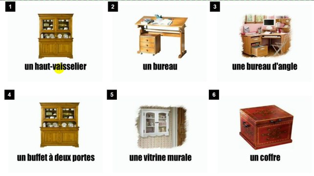 Learn French # Vocabulary # Les meubles