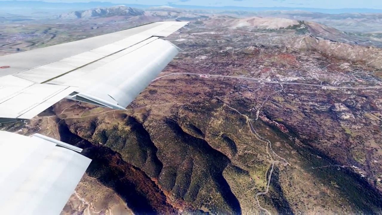 FSX Madrid Barajas Landing ( HD )
