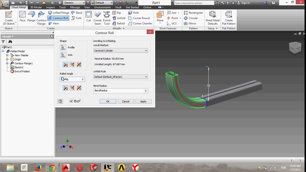 Autodesk Inventor Sheet Metal Uygulaması