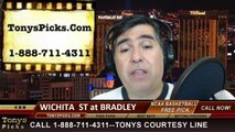 Bradley Braves vs. Wichita St Shockers Pick Prediction NCAA College Basketball Odds Preview 2-25-2014