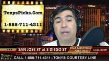 San Diego St Aztecs vs. San Jose St Spartans Pick Prediction NCAA College Basketball Odds Preview 2-25-2014