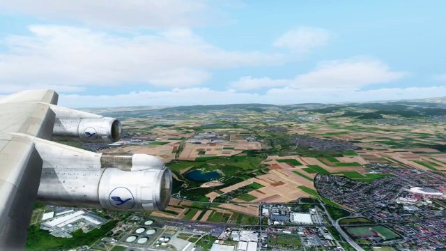 FSX Boeing 707 Frankfurt Landing ( HD )