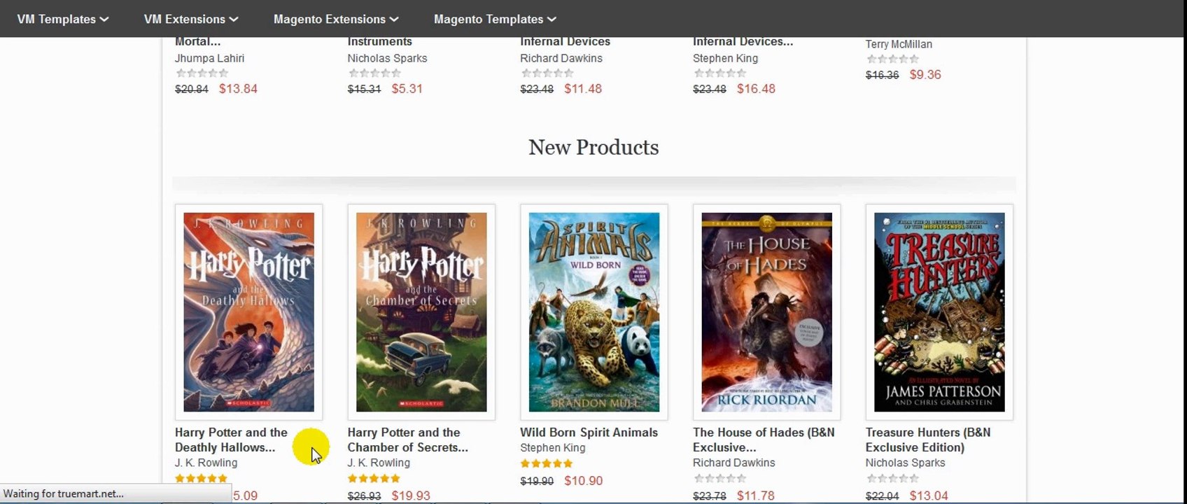 Virtuemart Book Store Template Frontend and Backend