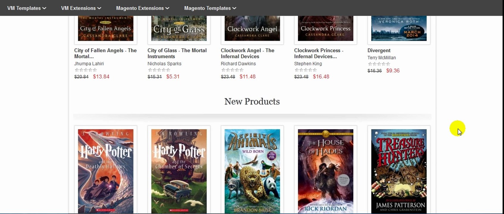 Virtuemart BookStore Template Frontend