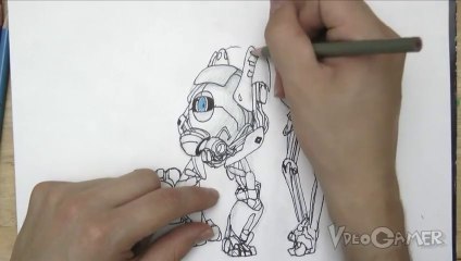 How to Draw Atlas and P-body+Companion Cube (Portal 2)