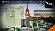 Appartement 2 pièces à louer, Paris 01er Arrondissement  75, 1280€/mois