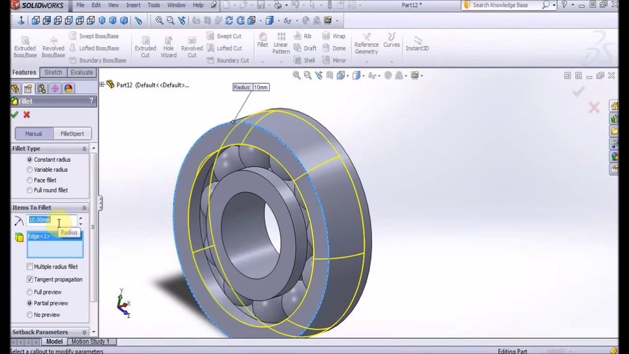 Solidworks ile Rulman Çizimi