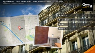 Appartement 1 pièce à louer, Paris 12eme Arrondissement  75, 520€/mois