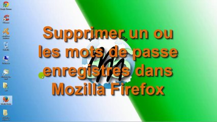 Supprimer un ou les mots de passe enregistres dans Mozilla Firefox