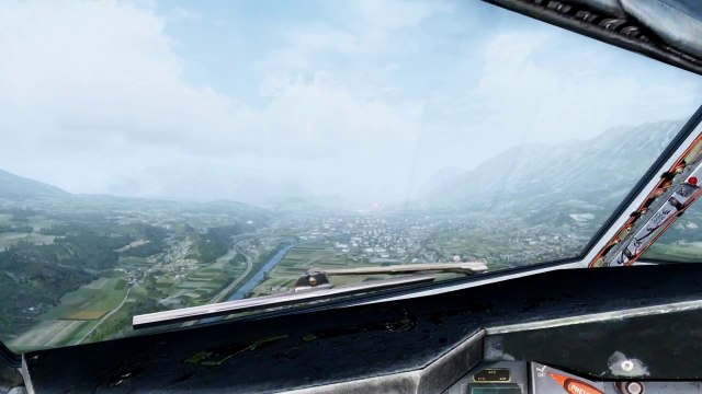 FSX Innsbruck Low Visibility Landing Cockpit View ( HD )