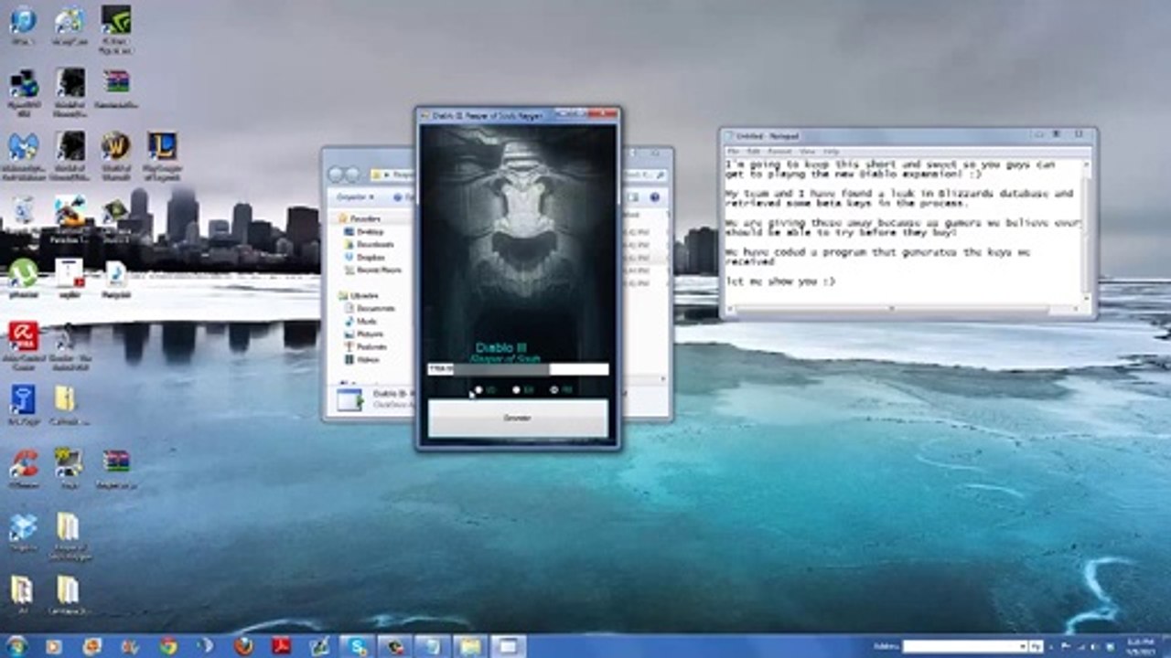 diablo III reaper of souls beta key generator working