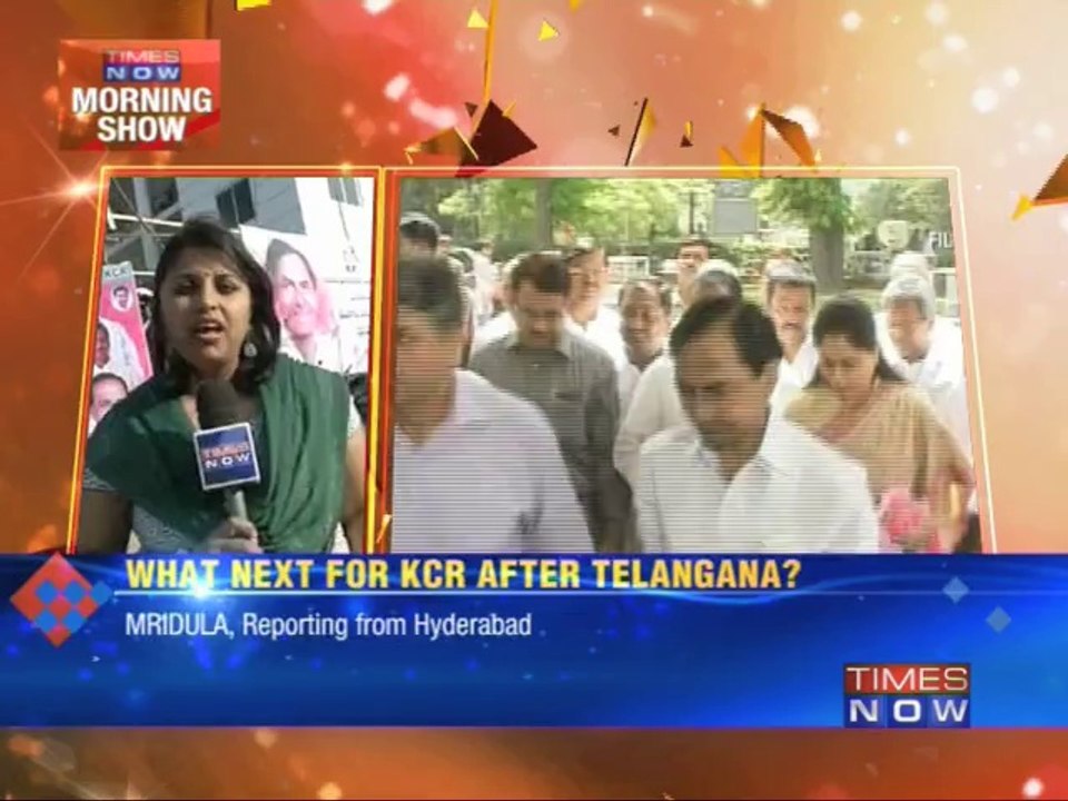 KCR celebrates Telangana win
