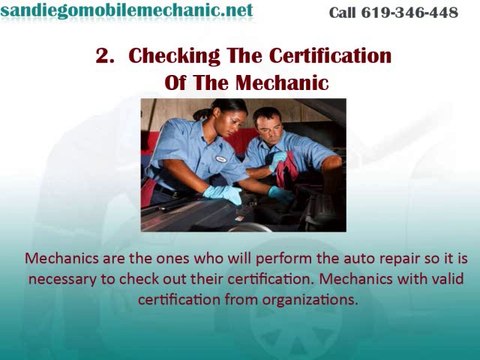 Mobile Auto Mechanic In San Diego Car Repair Service