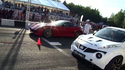 Une 599 GTO se fait battre par deux SUV