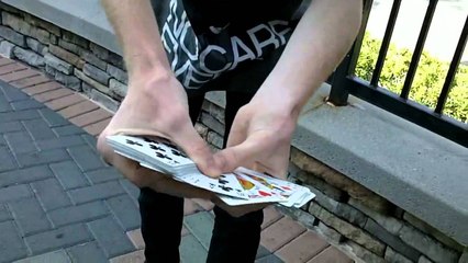 Impossible street magic card trick  LIVE