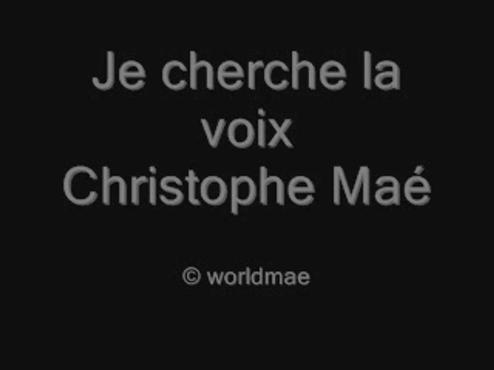 je cherche la voix