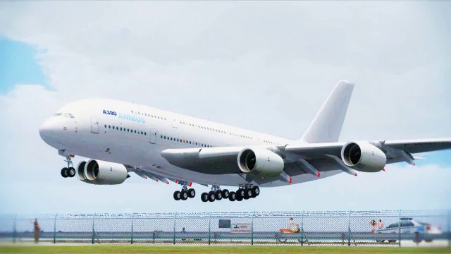 FSX Low St Maarten Approach and Landing ( A380 ) ( HD )