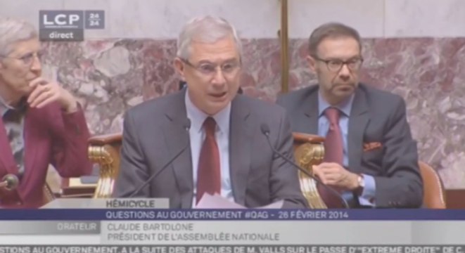 Bartolone dit déplorer le boycott des députés UMP