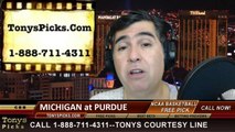 Purdue Boilermakers vs. Michigan Wolverines Pick Prediction NCAA College Basketball Odds Preview 2-26-2014