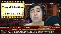 LA Clippers vs. Houston Rockets Pick Prediction NBA Pro Basketball Odds Preview 2-26-2014