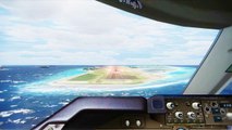 FSX Boeing 747 Landing Cockpit View @ Maldives ( HD )