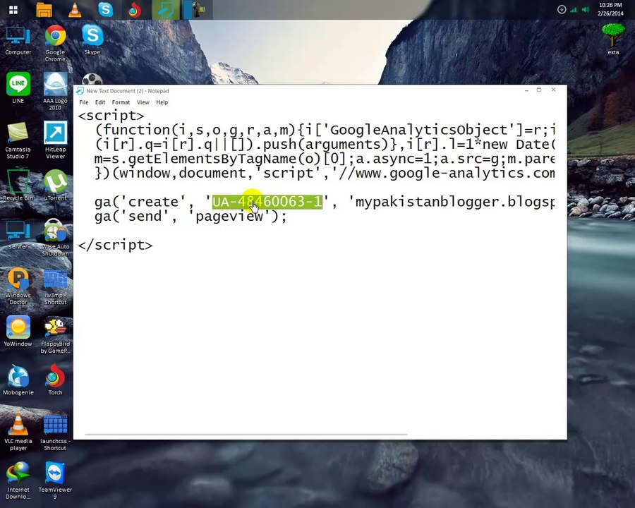 How we can add Google Visitors Tracking code upload by pctracke.blogspot.com
